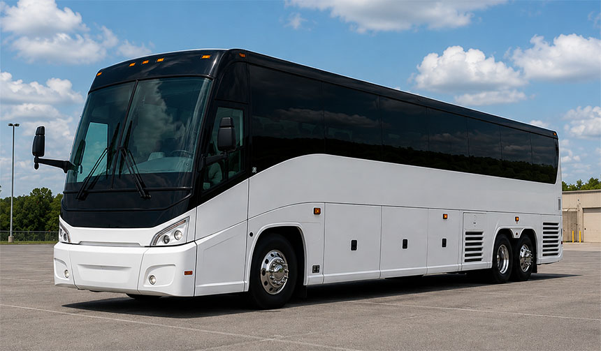 56-passenger charter bus in Hempstead, NY